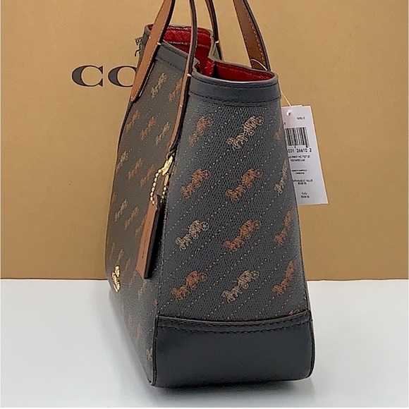 Coach HORSE AND CARRIAGE TOTE WITH HORSE AND CARRIAGE DOT PRINT - Picture 5 of 12